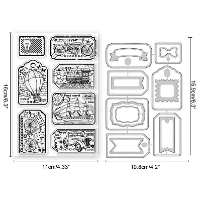 Globleland 1 Sheet Custom PVC Plastic Clear Stamps DIY-GL0004-73-1