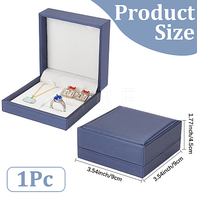 1Pc PU Leather Jewelry Boxes CON-CL0001-17-1