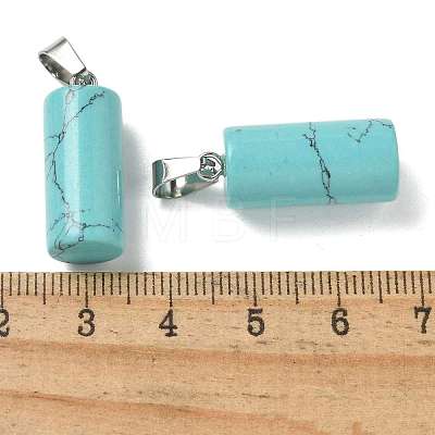 Synthetic Turquoise Pendants G-B127-17P-09-1