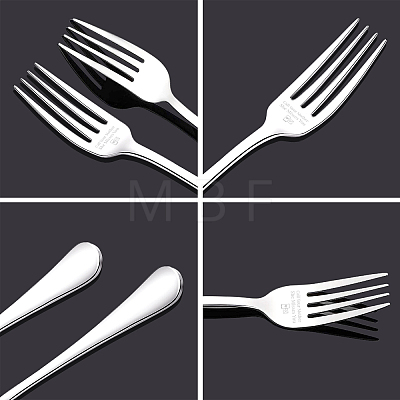 Globleland 1 Set 2Pcs 304 Stainless Steel Fork AJEW-GL0001-19-061-1