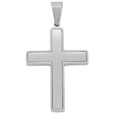 1Pc Brushed 304 Stainless Steel Pendants STAS-TADJ0001-07P-1