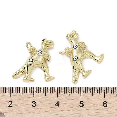 Real 18K Gold Plated Brass Micro Pave Cubic Zirconia Pendants KK-L209-063G-02-1