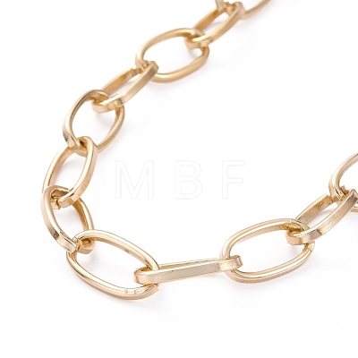 Aluminium Paperclip Chain Necklaces X-NJEW-JN02865-1