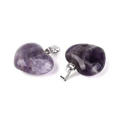 Natural Banded Amethyst Pendants G-N362-05P-04-1