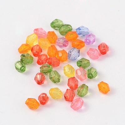 Faceted Bicone Crystal Beads Transparent Acrylic Beads X-DBB3mm-1