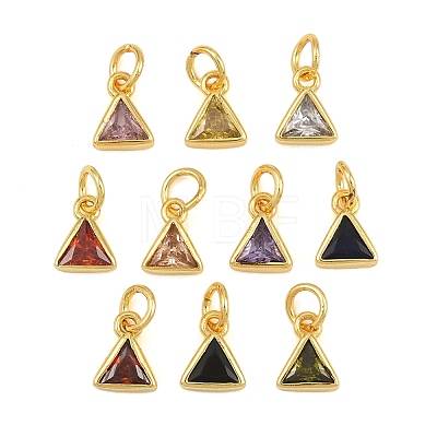 Brass Pave Cubic Zirconia Charms CU-CBA3D67-10G-1