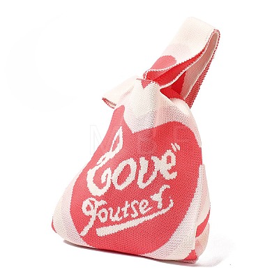 Polyester Mini Knit Tote Bags ABAG-C008-01B-08-1