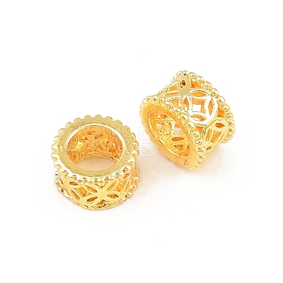 Brass European Beads KK-A292-03B-G-1