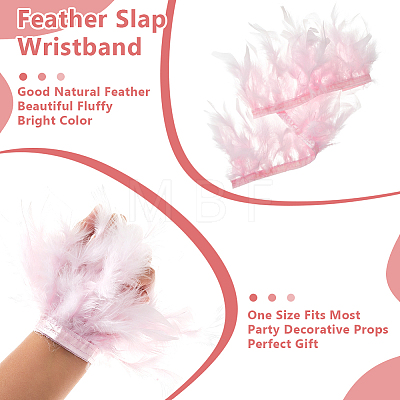 Feather Bracelets Wrist Band AJEW-WH0591-443D-1