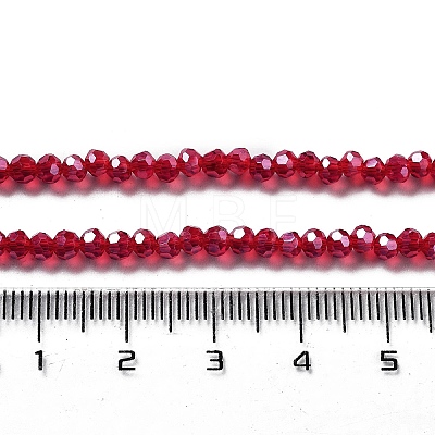 Electroplate Transparent Glass Beads Strands EGLA-A035-T3mm-A07-1