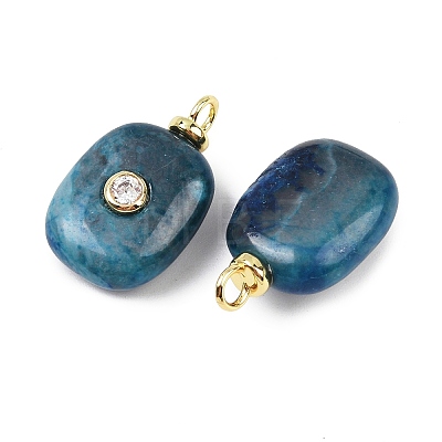 Dyed Natural Blue Agate Pendants KK-B157-42F-08-1