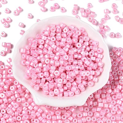 Baking Paint Pearlized Glass Seed Beads SEED-T008-03H-1