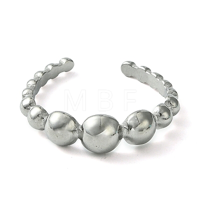 304 Stainless Steel Open Cuff Ring RJEW-L110-016P-1