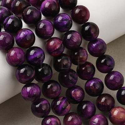Grade AB Natural Tiger Eye Beads Strands G-B133-A02-8MM-04-1
