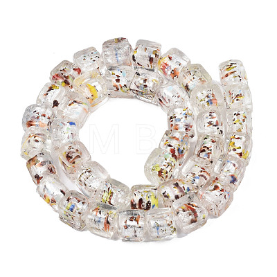 Handmade Silver Foil Lampwork Beads FOIL-N004-01A-08-1