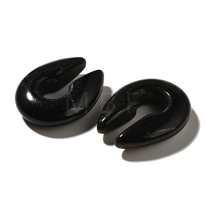 Natural Obsidian Ear Plugs Gauges G-I359-13C-03-1