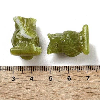 Natural Southern Jade Carved Figurines DJEW-L023-G08-1