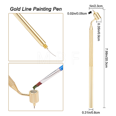 Aluminum Slanting Fine Line Paint Pen AJEW-WH0034-74-1