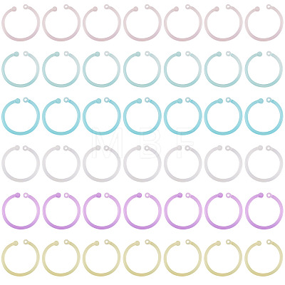 150Pcs 6 Colors Plastic Loose Leaf Book Binder Hinged Rings FIND-TA0010-54A-1