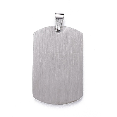 201 Stainless Steel Stamping Blank Tag Pendants STAS-O044-02-P122-1