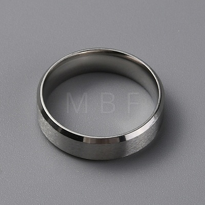 Matte Style 304 Stainless Steel Wide Band Finger Rings for Women Men RJEW-WH0009-14D-P-1