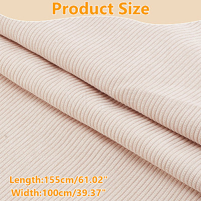 Corduroy Kintted Rib Fabric DIY-WH0491-68A-1