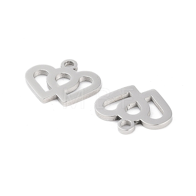 316 Stainless Steel Charms STAS-C096-12H-P-1