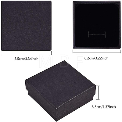 Kraft Paper Cardboard Jewelry Boxes CBOX-BC0001-17-1
