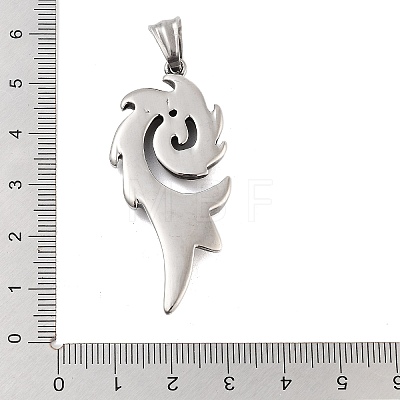 Retro 304 Stainless Steel Big Pendants STAS-I205-27AS-1
