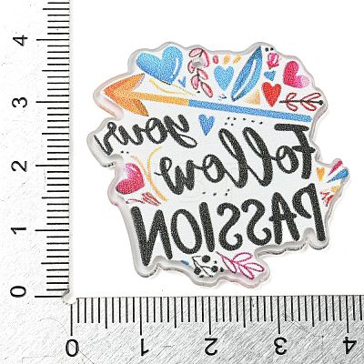 Motivational Quote Your Follow Passion Printed Acrylic Pendants MACR-K362-01I-1