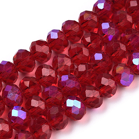 Electroplate Glass Beads Strands X1-EGLA-A034-T4mm-L20-1