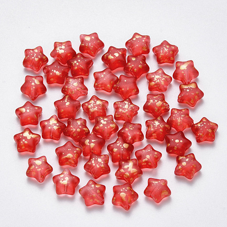 Spray Painted Glass Beads X-GLAA-R211-04-F02-1