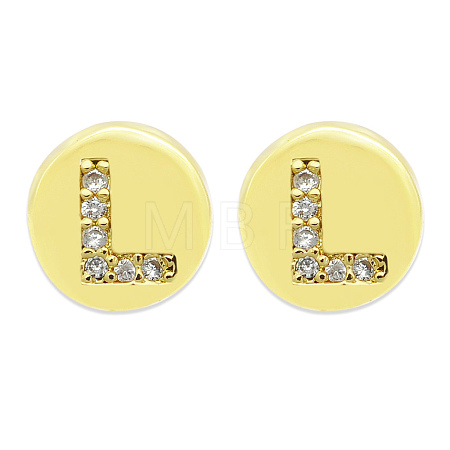 Brass Micro Pave Clear Cubic Zirconia Beads KK-T030-LA843-LX3-1