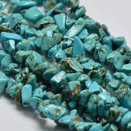 Chips Synthetic Turquoise Beads Strands G-N0134-08A-1