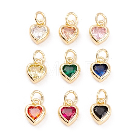 Brass inlaid Cubic Zirconia Pendants ZIRC-A019-13G-1