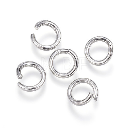 Non-Tarnish 304 Stainless Steel Open Jump Rings X-STAS-E113-10P-1