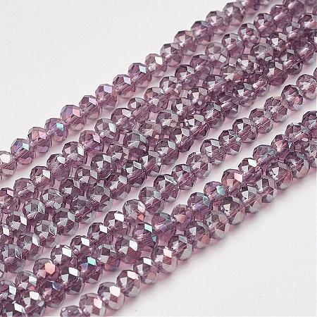 Electroplate Glass Beads Strands EGLA-D020-3x2mm-81-1