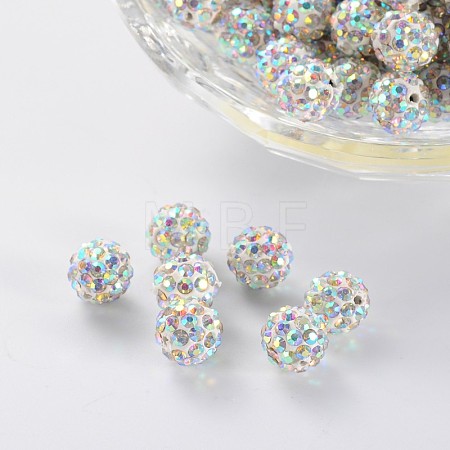 Pave Disco Ball Beads RB-H258-8MM-101-1