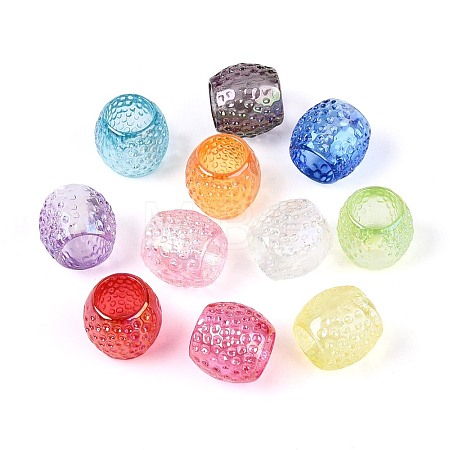 UV Plating Transparent Acrylic European Beads TACR-T029-08M-1