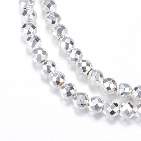 Electroplate Non-magnetic Synthetic Hematite Bead Strands X-G-Q465-12S-1