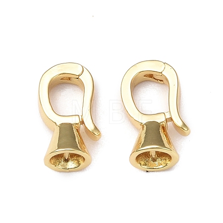 Rack Plating Brass Fold Over Clasps KK-E080-05G-1