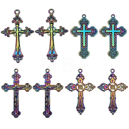 8Pcs 4 Styles Alloy Big Pendants FIND-SZ0001-45-1