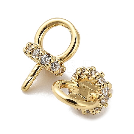 Brass Micro Pave Cubic Zirconia Peg Bails KK-S397-03C-1