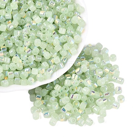 FGB Imitation Jade Colours Glass Seed Beads SEED-Q040-07A-C04-1