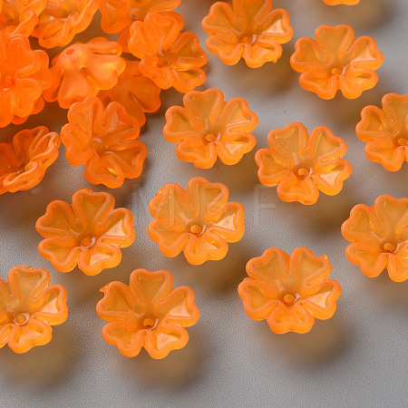 Transparent Frosted Acrylic Bead Caps MACR-S371-04A-725-1