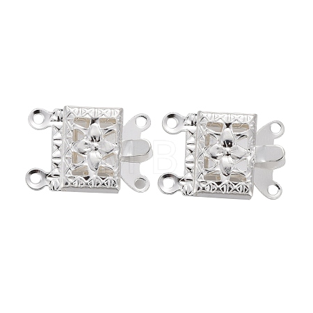 304 Stainless Steel Box Clasps STAS-P249-05S-1