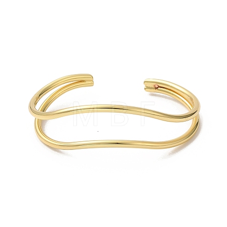 Rack Plating Brass Cuff Bangles LS-BJEW-A137-10G-1