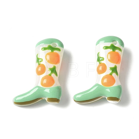 Painted Glass Beads Enamel Beads X-BLOW-D300-01B-1