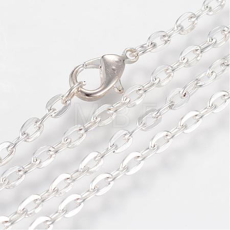 Iron Cable Chains Necklace Making MAK-R013-70cm-S-1