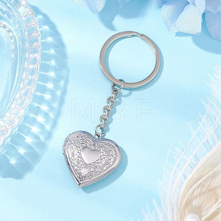 316 Stainless Steel Photo Locket Keychain KEYC-JKC01121-1